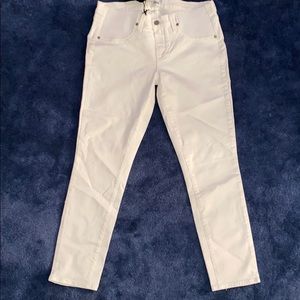 Paige Skyline Ankle Skinny Jeans Optic White